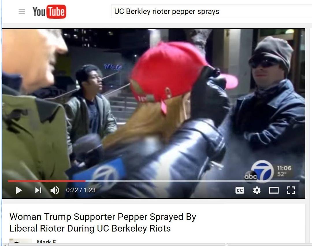 I would like to see, and would contribute to, a reward offered for the identification, arrest and prosecution for assault of the older man who blind sided that young lady with pepper spray last night.
This was no studen