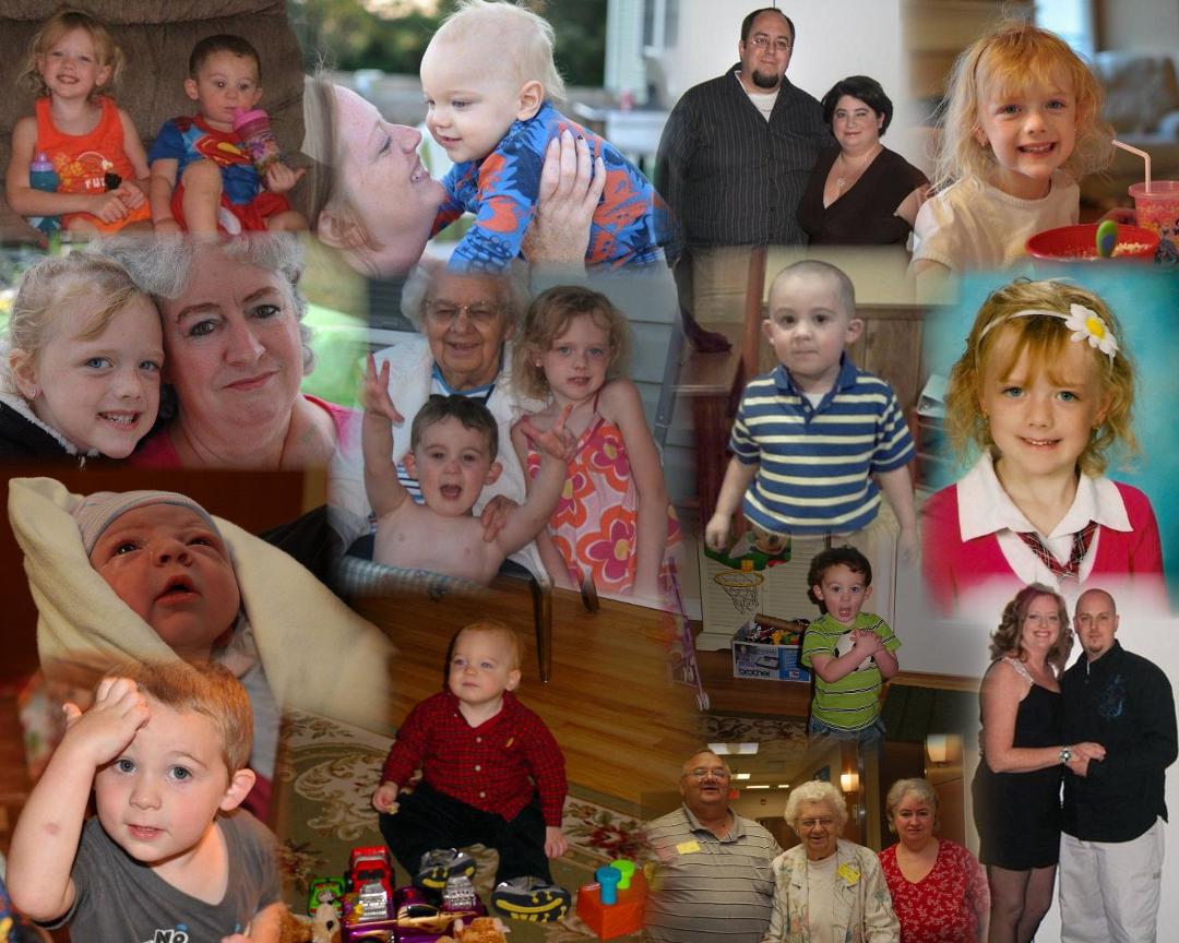 Picture of family, to be made into a wooden jigsaw puzzle.
