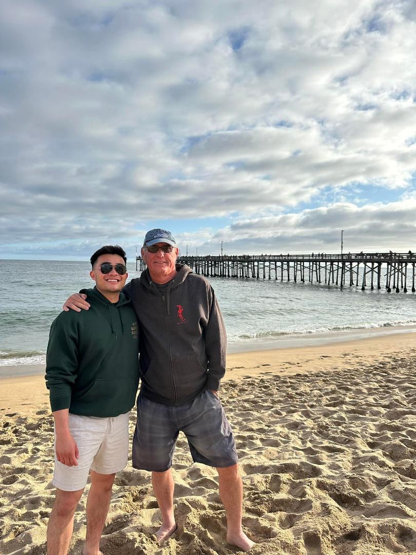 Me and my future son in law. Santa Monica beach