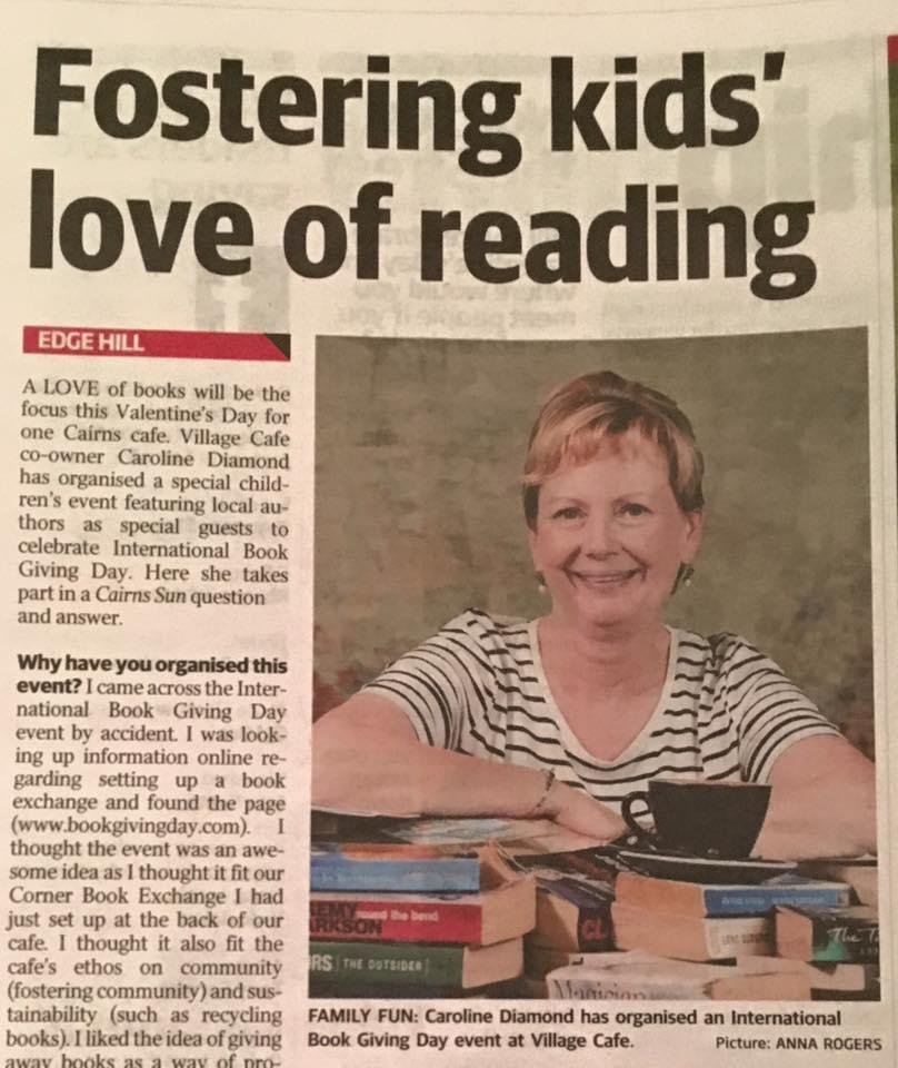 The Book Giving event made the Cairns Sun!