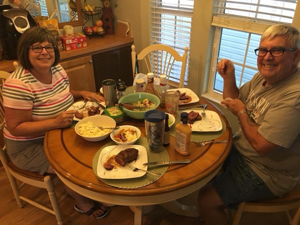 At Bob & Lindas for social hour and steak dinner! Typically outstanding meal!