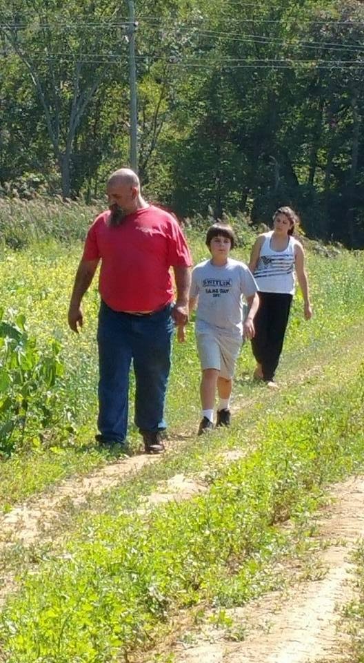 And daddy helped.....Nicole followed with the basket......