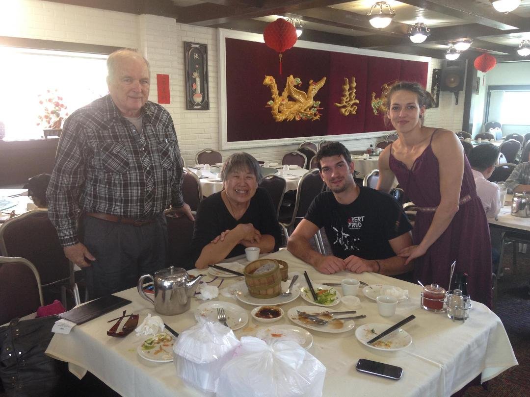 Dim sum with the house guests before they head back home to France