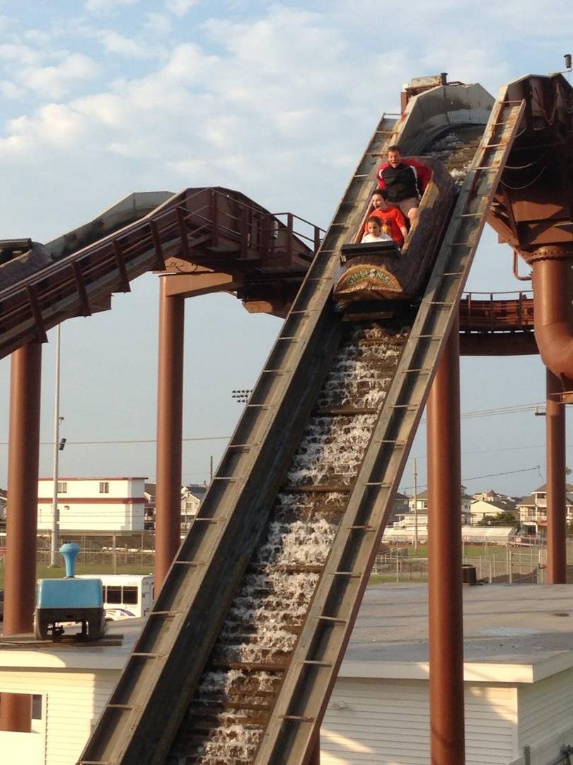 On the log flume in Ocean City, NJ