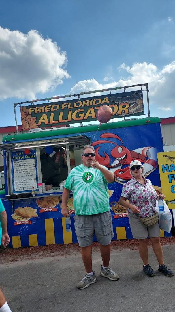 1st thing I saw at the festival was fried alligator