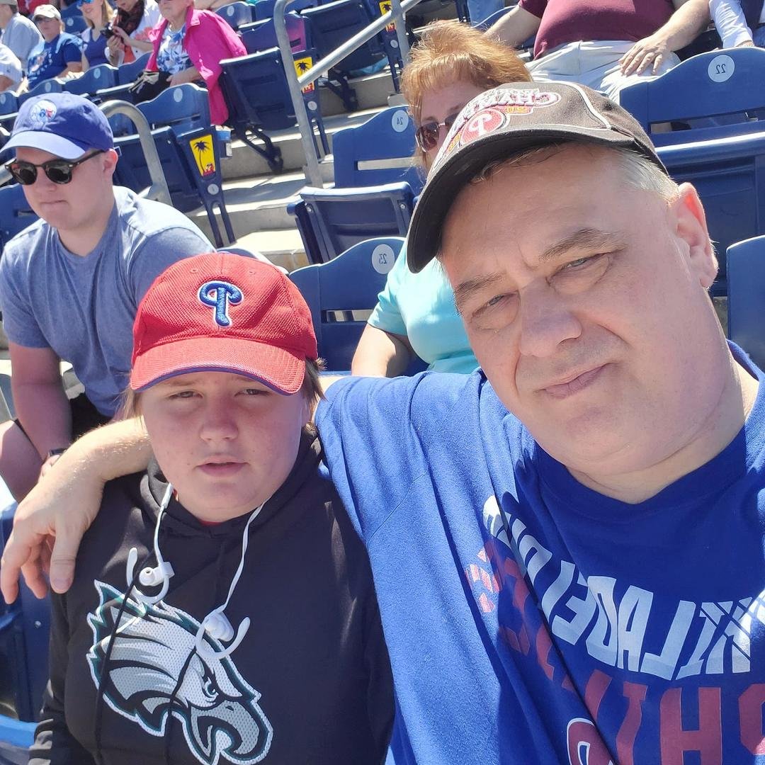 Christian and I went to a Phillies spring training game yesterday. They lost, we got sun burnt, but had a great time. Can't wait to do it again. Maybe XFL next time 🤔