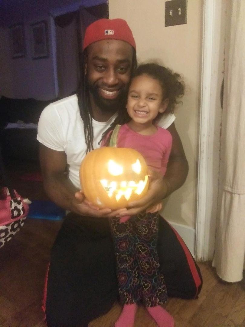 Me and my boo boo first pumpkin