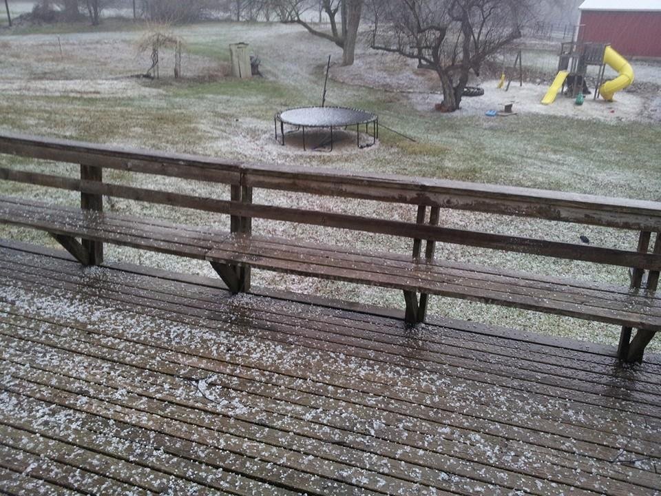 Just had a storm front with high winds and hail come through here.