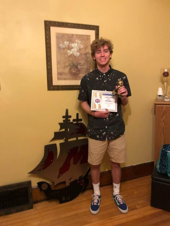 Baseball banquet night. Jeremy was named co-most valuable pitcher with Alex, and also was named to second team all conference for pitching! Was given great praise by coach for the hard work put in to be able to achieve thes