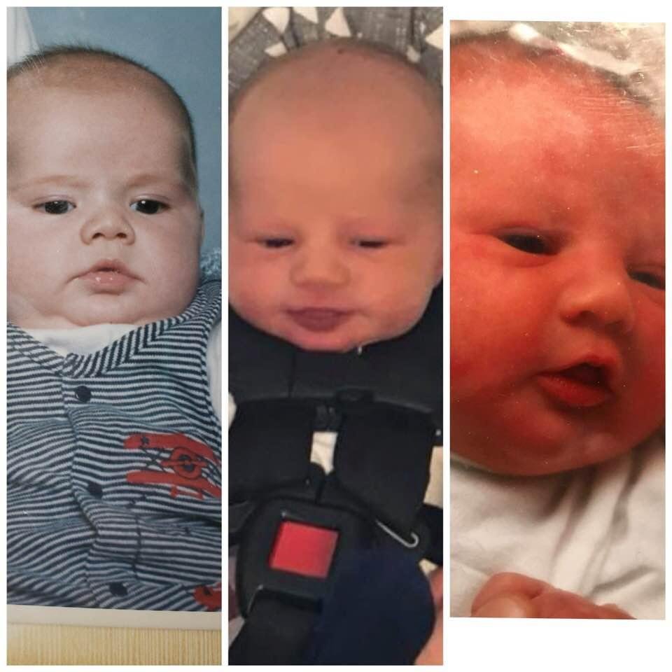 I can see a resemblance to both mommy and daddy. He is beautiful! Love him. 💕