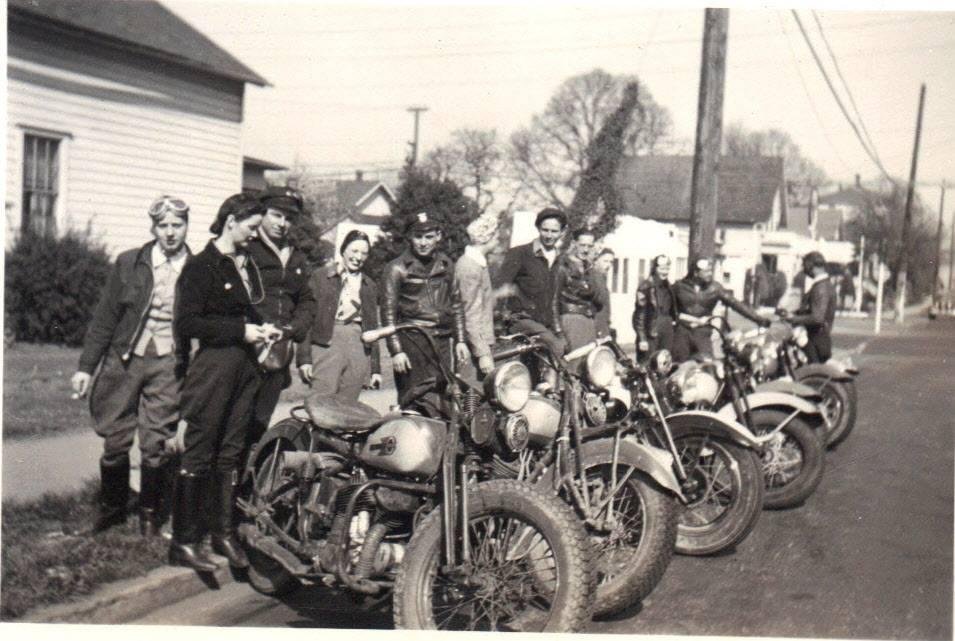 More pictures of my Dad & Mom and early members of the Mt Scott Motorcycle Club