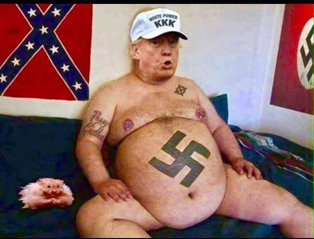 Trump relaxing at home.