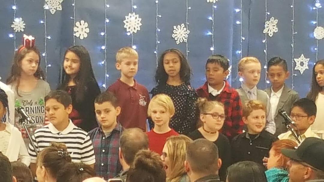 My oldest grand at the schools Christmas play.
