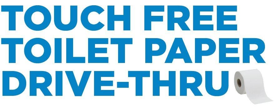 And we want to give it away…for FREE!
We know store shelves have been low and most have been empty. The good news is, we have A LOT of toilet paper and we think you should have it! So we're hosting a “touch free” drive-