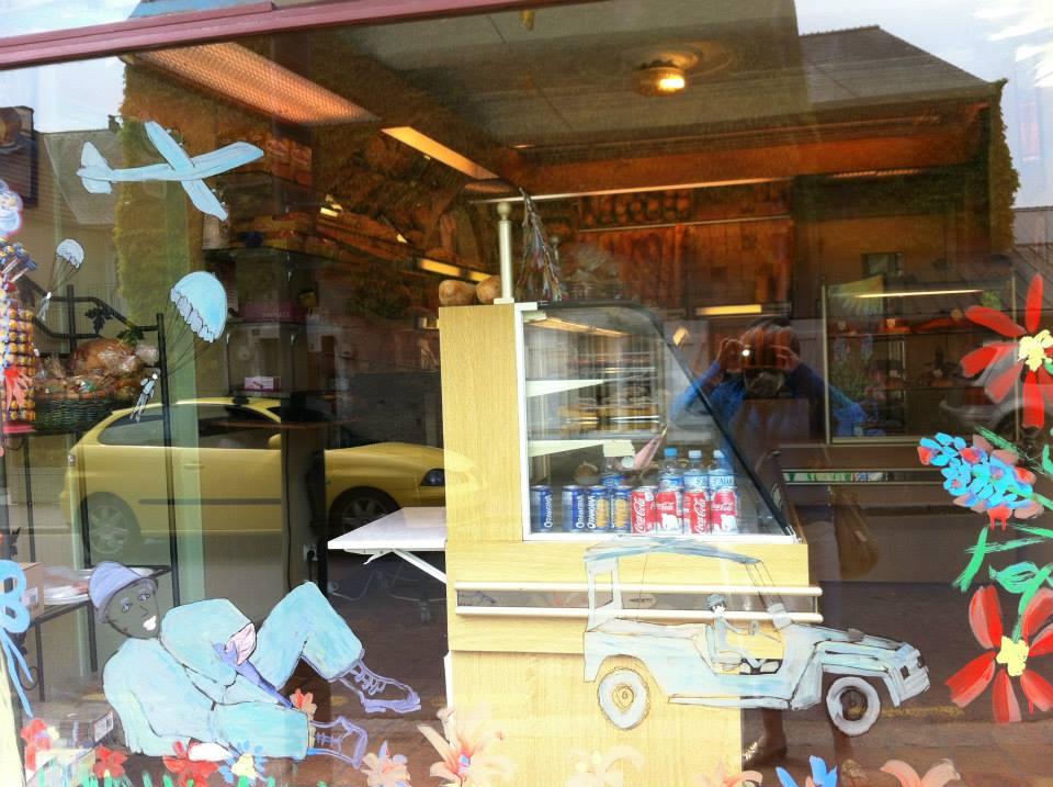 Even the bakery had the window painted in honor of the D-Day observance.