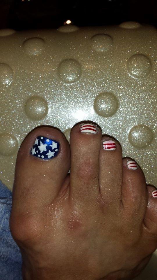 Ugly feet I know but had them done for Kayla army graduation. They turned out so cute
