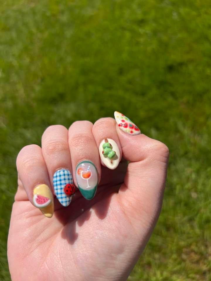 Daughter's handmade nails.
