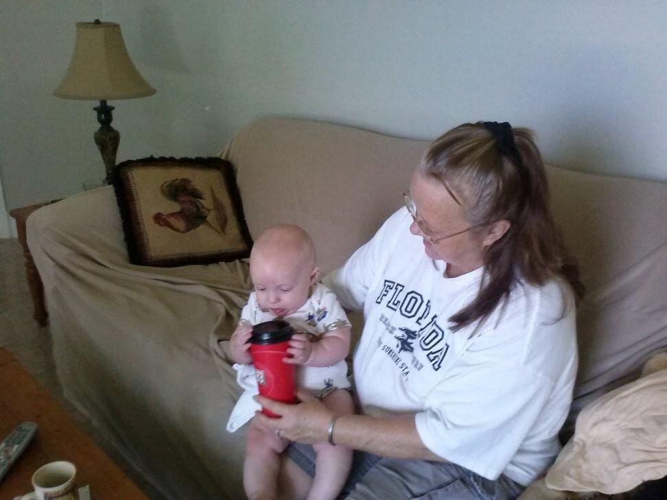 First cup of coffee with grandma