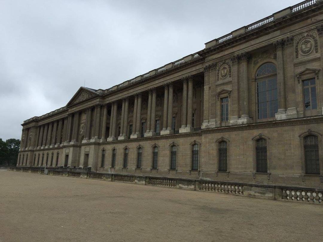 The grounds around the Louvre in Paris, France