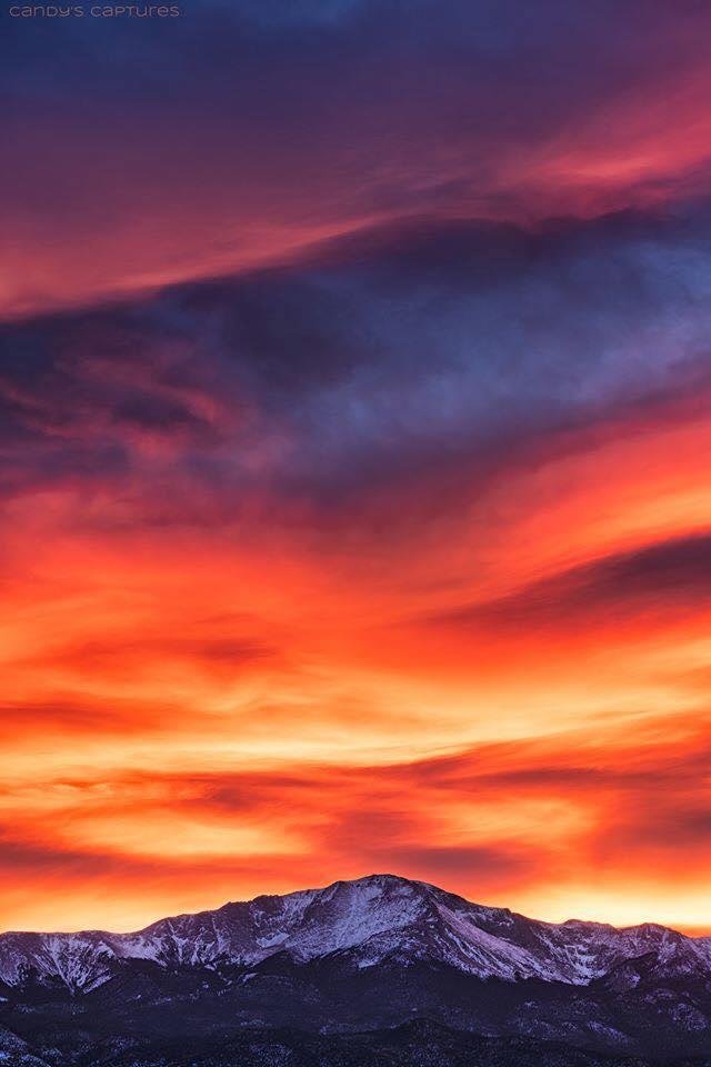 Sunset over Mount Evans tonight was awesome!
