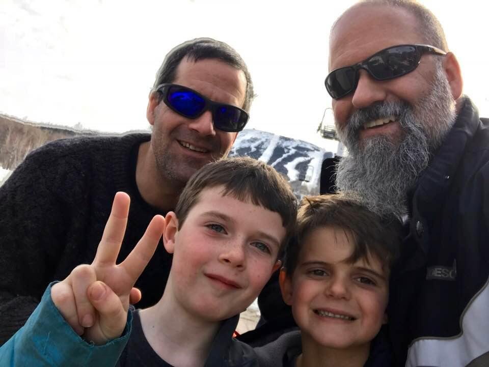 Who is having more fun , the daddies or the boys?