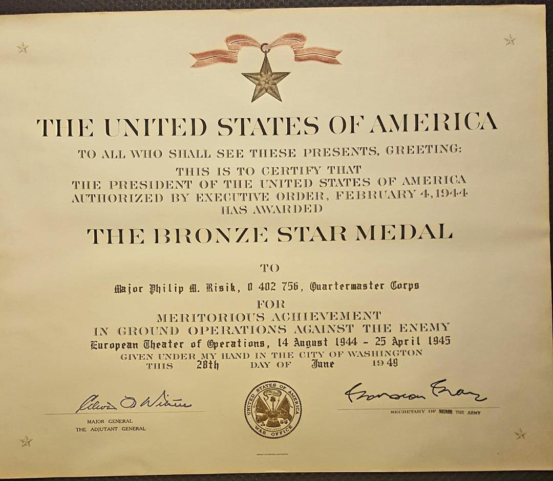 My Dad earned this at the Battle of the Bulge... he's my Hero.