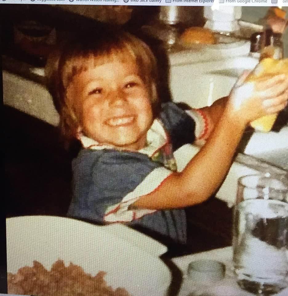 Love this picture of my daughter helping in the kitchen when she was little. Amber-rain Montervino