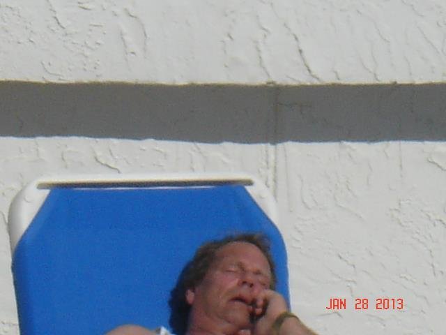 passed out from too much fresh air and sun by the pool