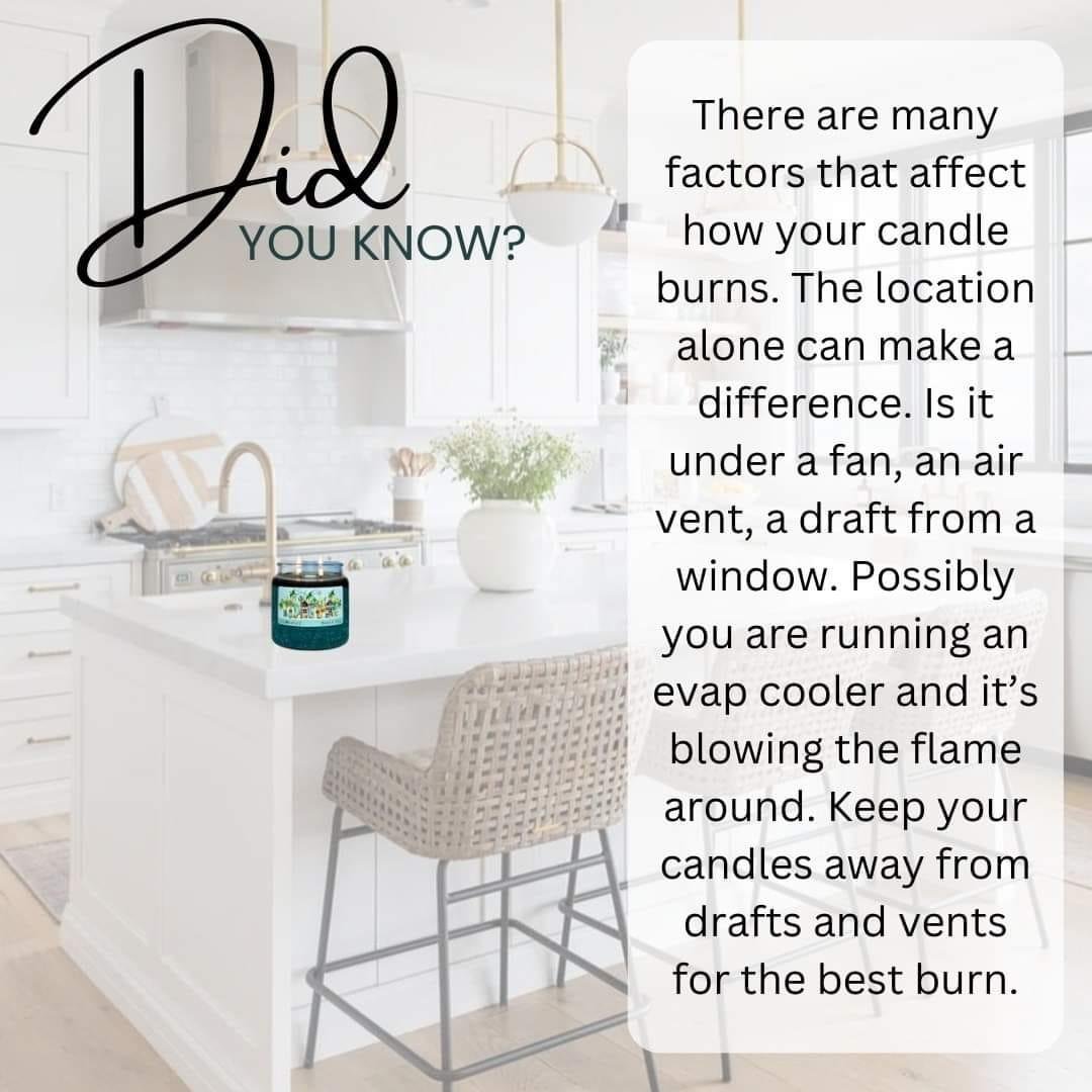 Candles can be temperamental especially if they are being burned in "not so great" conditions. If the flame is blowing around like crazy....then there WILL be side effects, such as blackening on the inside of the jar. It's