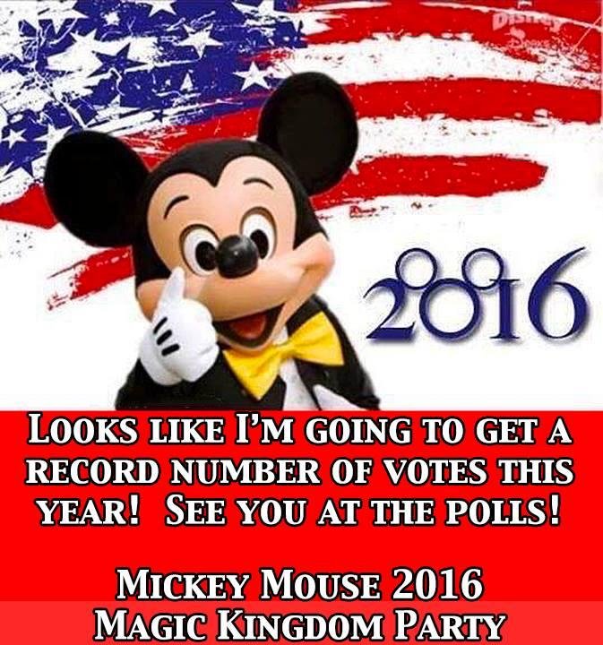 Mickey Mouse
"See you at the polls!"