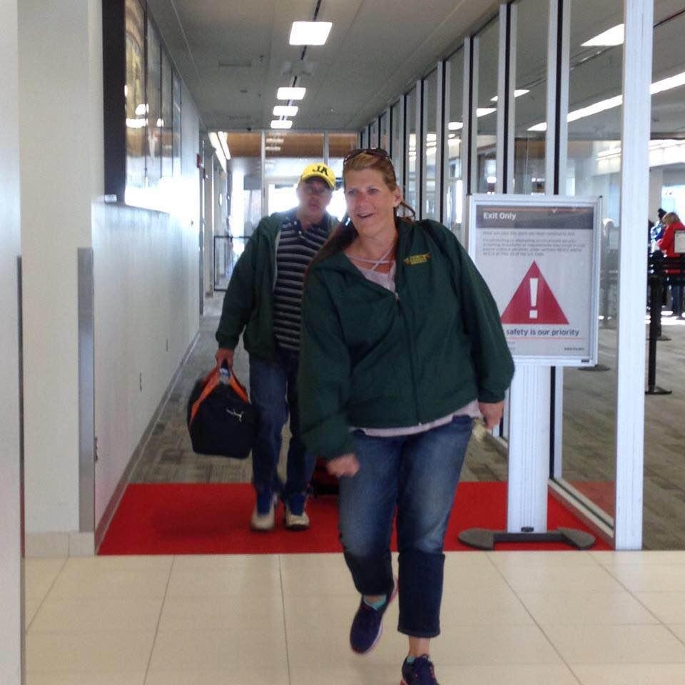 Our happy kids coming home from their trip. Glad your home.