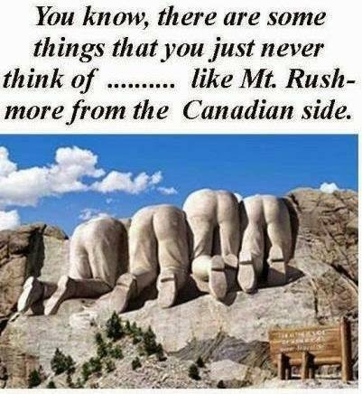 Canadian view of Mt Rushmore....