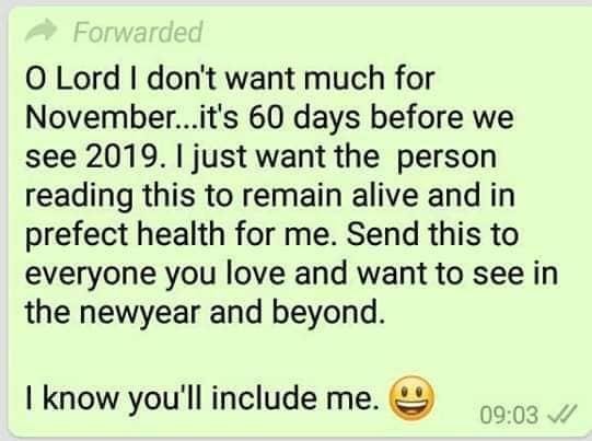 keep your head high let the 60 days past and lets end this year amen.