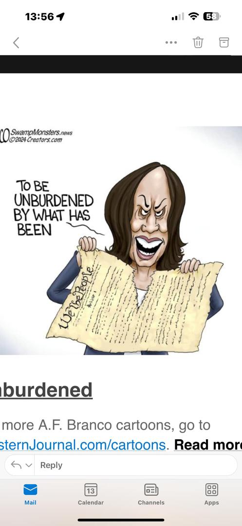 I want to be unburdened by the knowledge this women slept her way into a Presidential nomination with no votes, no town halls, no legal presentations to be President.