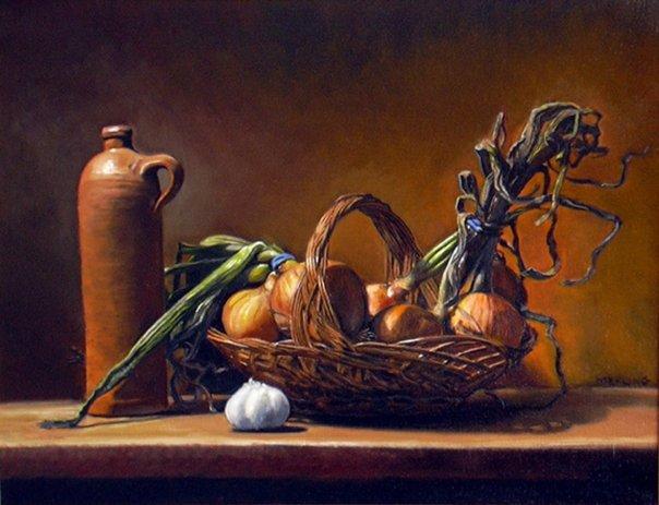 Basket of Onions
Oil on canvas Sold