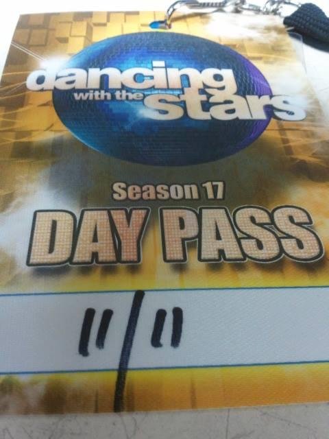 My DWTS backstage pass