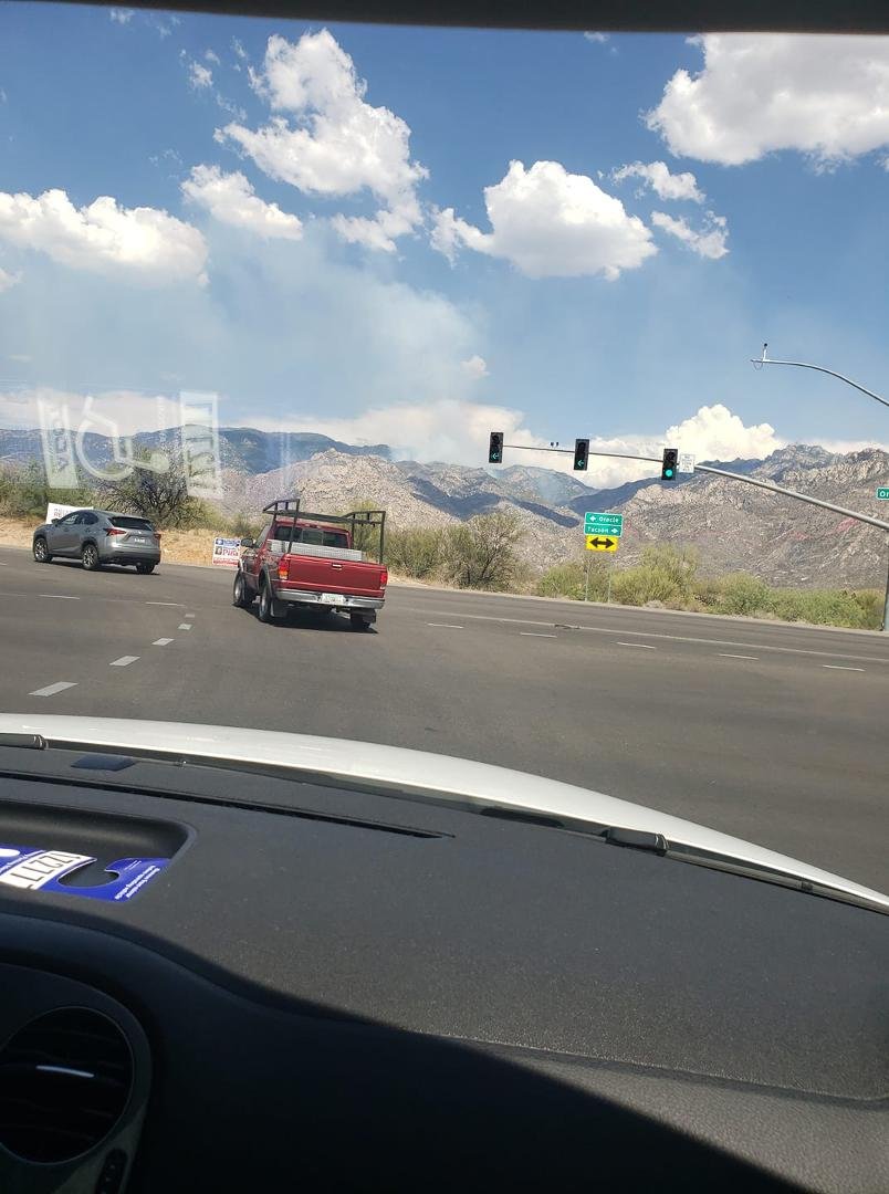 15,000+ acres have burned in the Catalina mountains and it is 22% contained as of this morning. This is a view of the west side of the mountains and it is mainly burning on the east side of the mountains which could possibl