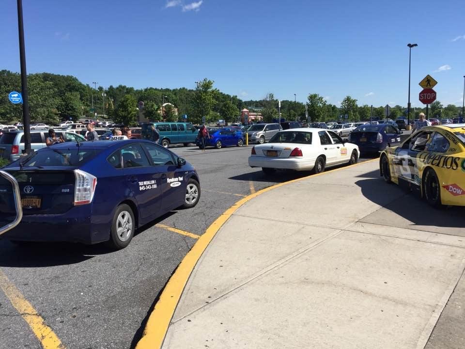 Here in Middletown, NY the Taxi's line up at Walmart instead of hotels..