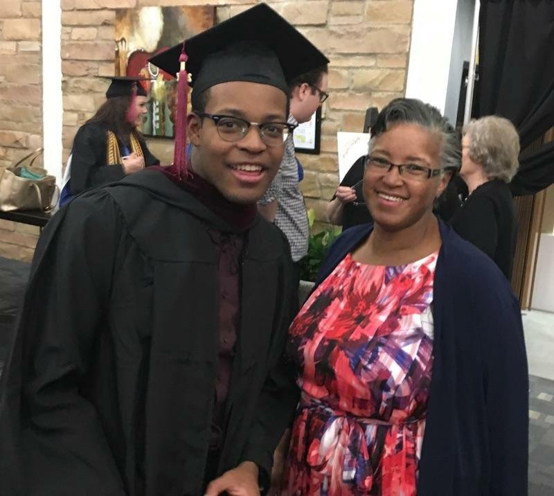 Congratulations to Mr. Mark Anthony Hyde graduate of Oral Roberts University. Proud of you. This is a picture of Mark with his mother, Michele Hyde. My mother is smiling from heaven.A proud moment for our family.