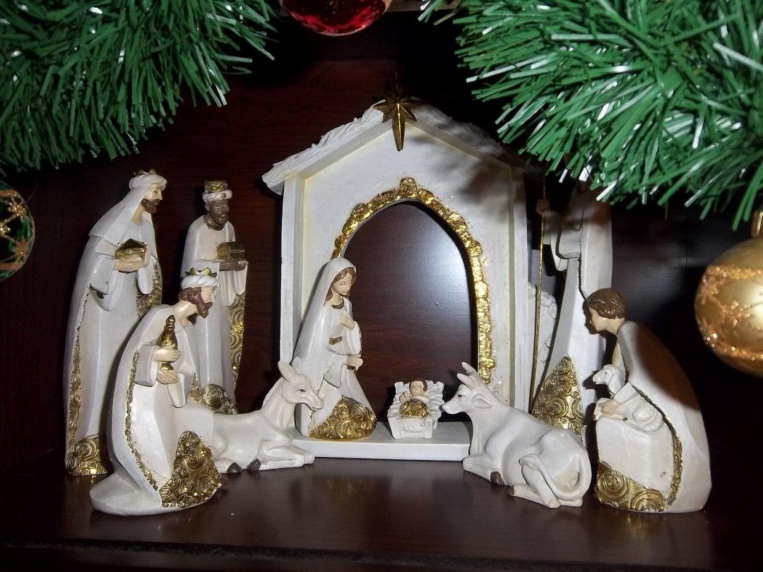 Our new Nativity set, we got it at the Church of Saint Francis of Assisi  in Manhattan near Madison Square Garden
