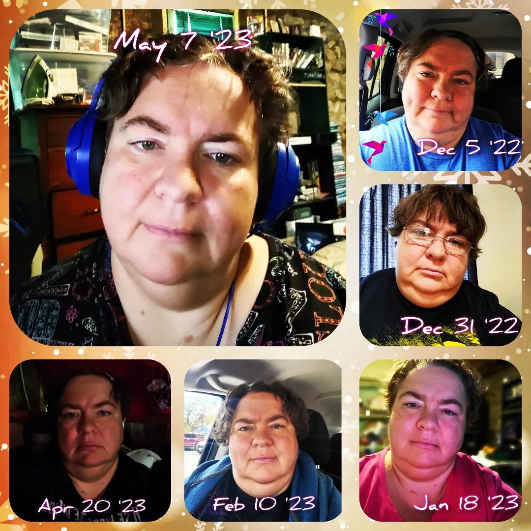 Weight loss progression. Started the actual loss in February.