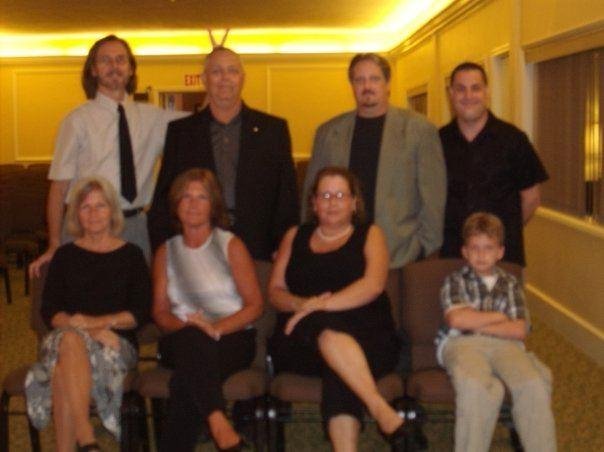 Day 7 Grandson Aaron on the bottom right with part of my dear family <3
