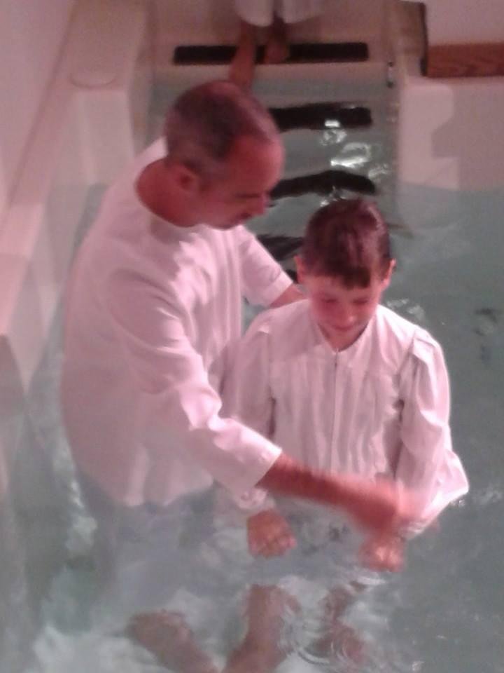 Posted this last week, but I think it must have been for 'only me'! This is grandson Luke Lanham being baptized on a Sun 7/13 ( Emily's son). His twin sister Maddie also baptized. They had clear testimony of receiving Chris