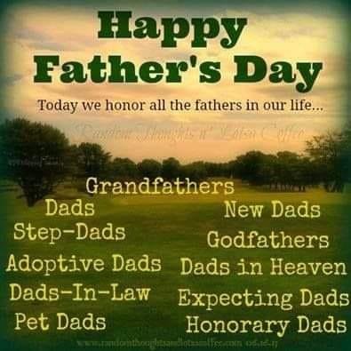Happy Father's Day to my son Dennis Kaiser my brother-in-law Allan and all my family and friends. Hope you have a great day