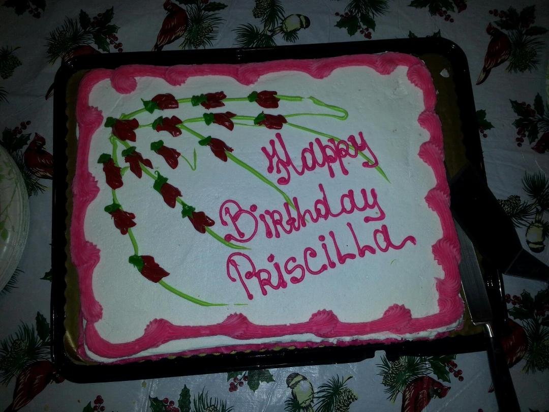 Priscilla Ponds Birthday cake! Happy Birthday! Priscilla