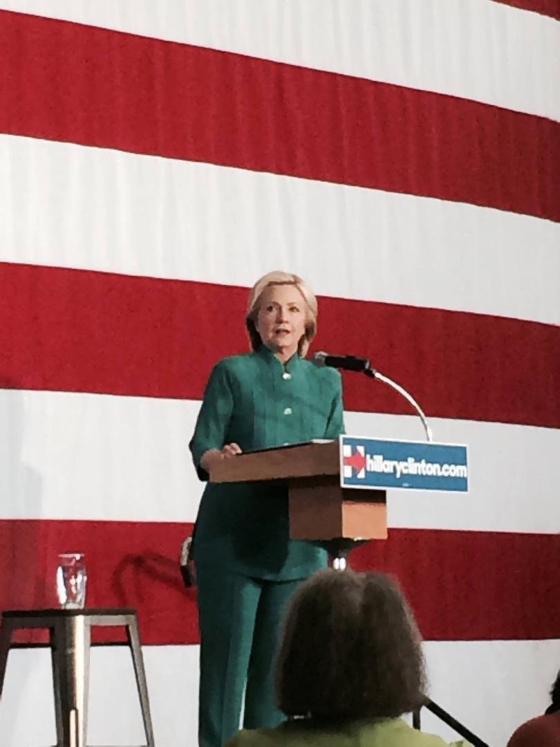 Hillary in Des Moines on Flag Day!  Go get 'em Hillary!