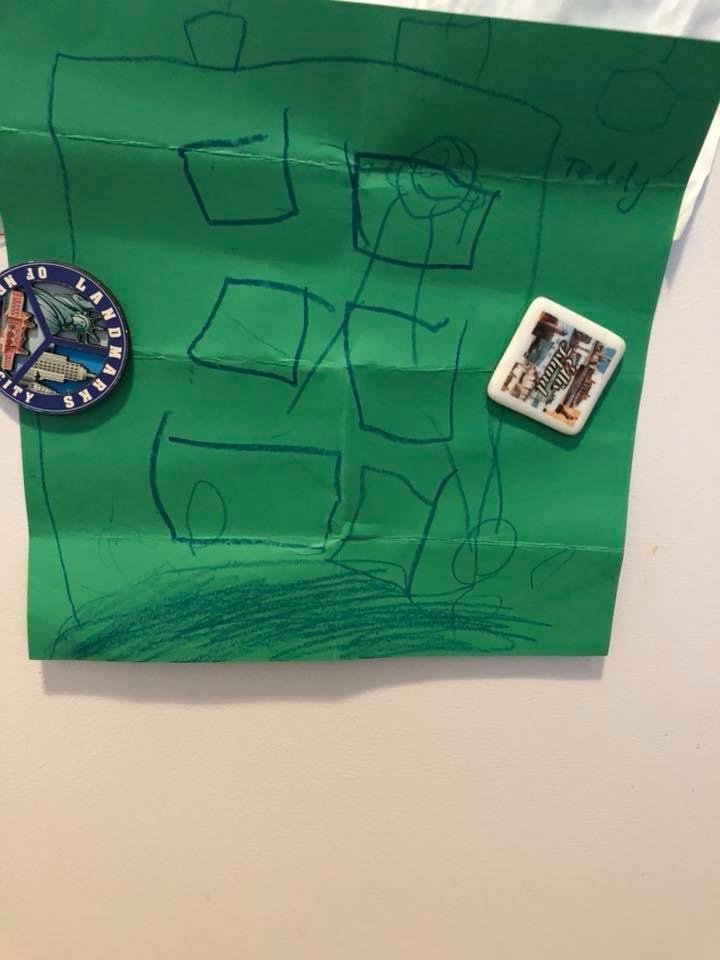 Sweet picture from my grandson. Totally brightened my day.