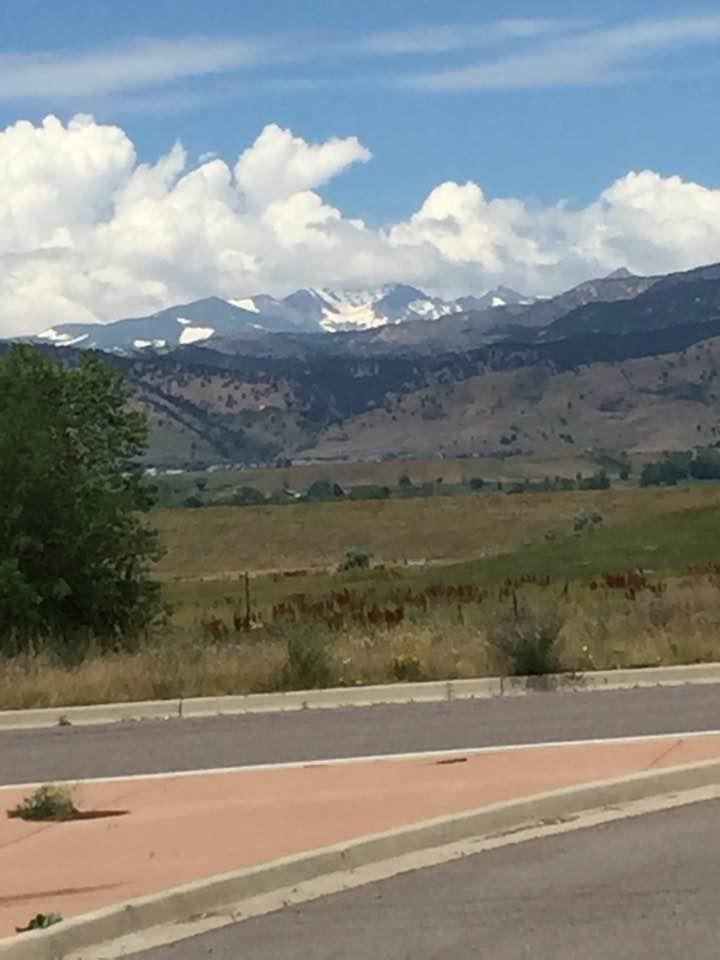 In Colorado snow still on the mountains