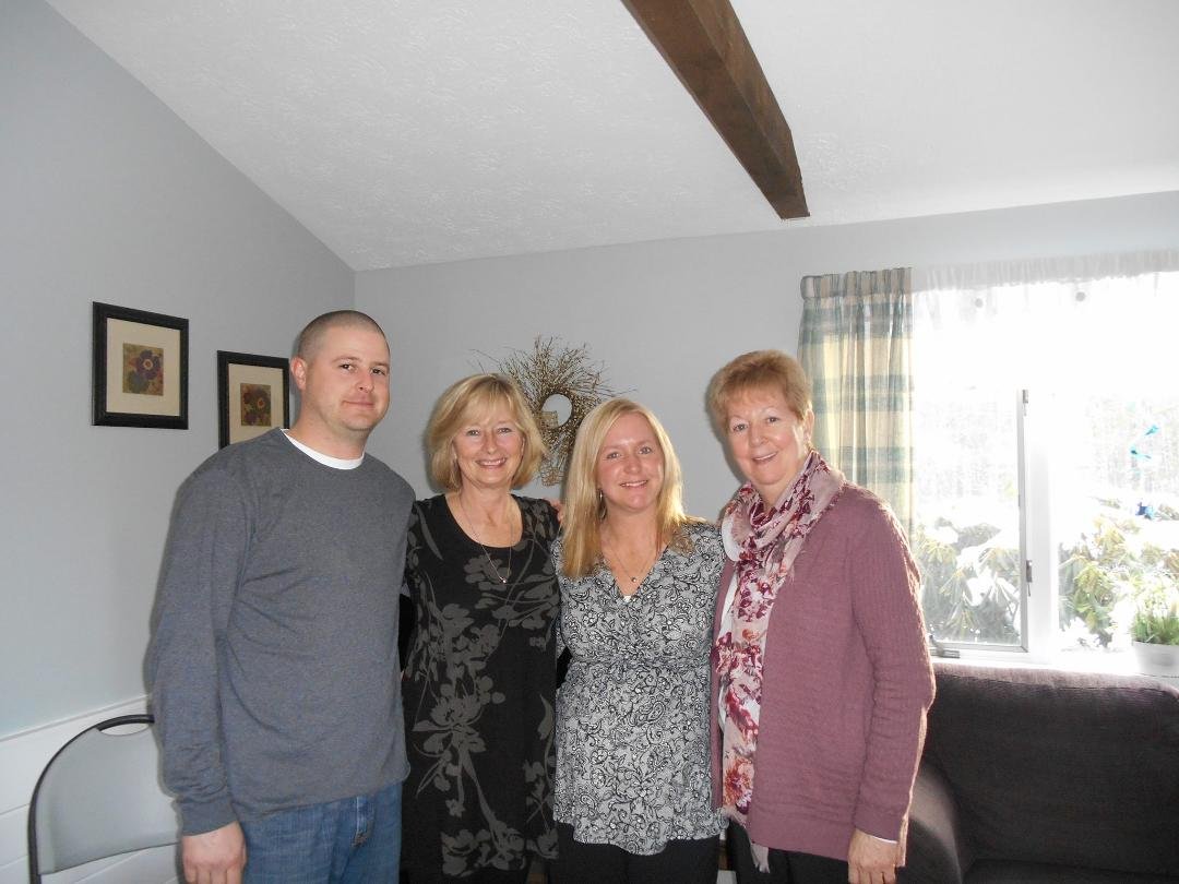 Stacey and Alex with the grandma's to be, Wendy Tamburro and Carol Mott.