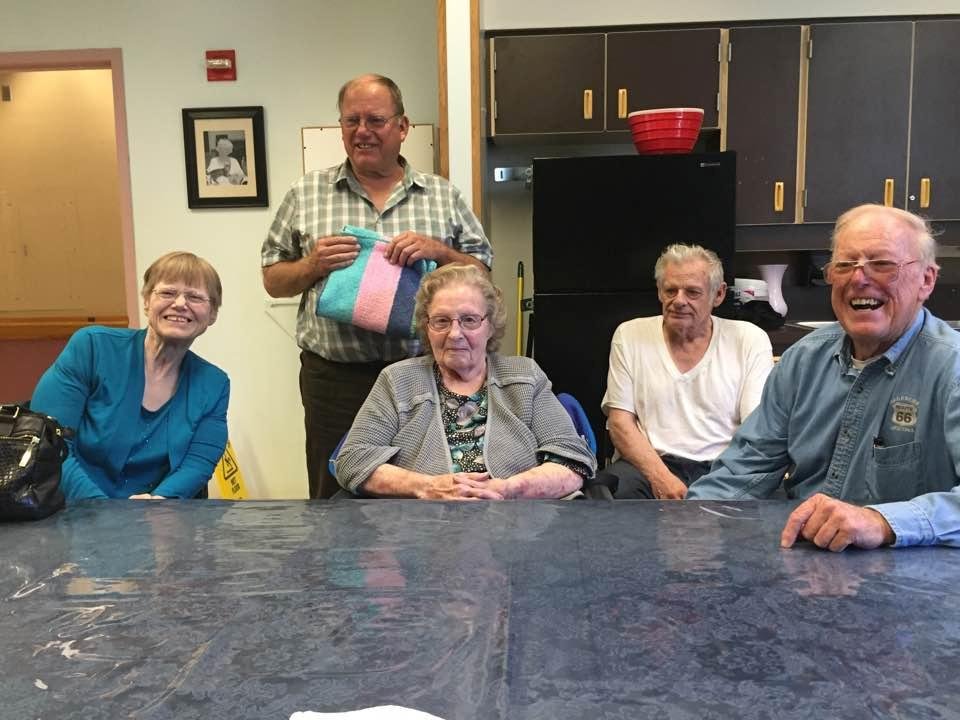 The Goodroad family celebrating mom's 97
